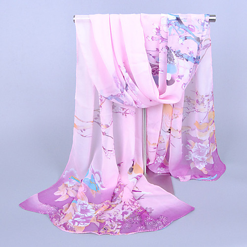 

Women's Active / Basic / Cute Rectangle Scarf - Floral / Print