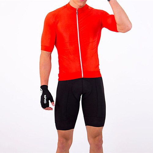 

21Grams Men's Short Sleeve Triathlon Tri Suit Red Bike Clothing Suit UV Resistant Breathable Quick Dry Sweat-wicking Sports Solid Color Mountain Bike MTB Road Bike Cycling Clothing Apparel / Stretchy