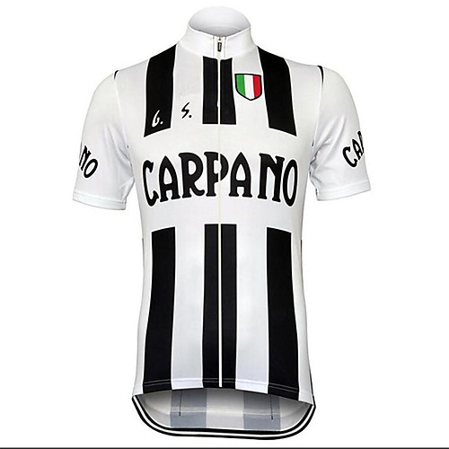 

21Grams Men's Short Sleeve Cycling Jersey 100% Polyester Black / White Italy Oktoberfest Beer National Flag Bike Jersey Top Mountain Bike MTB Road Bike Cycling UV Resistant Breathable Quick Dry Sports