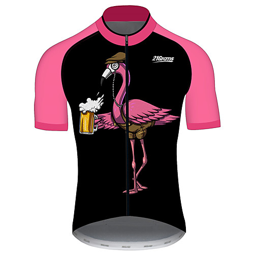 

21Grams Women's Short Sleeve Cycling Jersey Pink Animal Oktoberfest Beer Bike Jersey Top Mountain Bike MTB Road Bike Cycling UV Resistant Breathable Quick Dry Sports Clothing Apparel / Stretchy