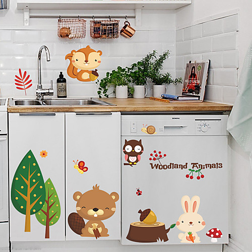 

Cartoon Cute Forest Animals Designed Wall Sticker Flower for Livingroom Home Decor DIY Wall Sticker for Children Room Kids Babies Bedroom