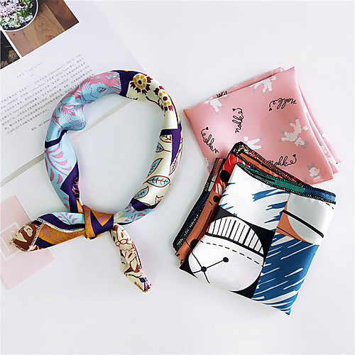 

Bandana Work / Basic / Cute Square Scarf / Infinity Scarf - Striped / Color Block