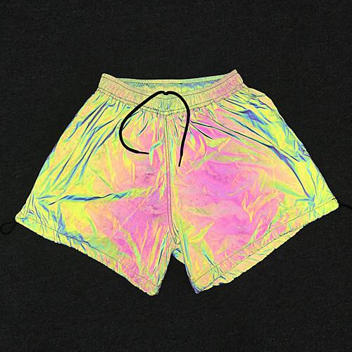 

Men's Women's Running Shorts Reflective Shorts Streetwear Laser Sports Shorts Running Jogging Training Reflective Quick Dry Sweat-wicking Plus Size Fashion Gray