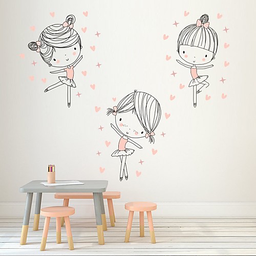 

Cover Dancing Girls Decorative Wall Stickers - Plane Wall Stickers Princess Nursery / Kids Room