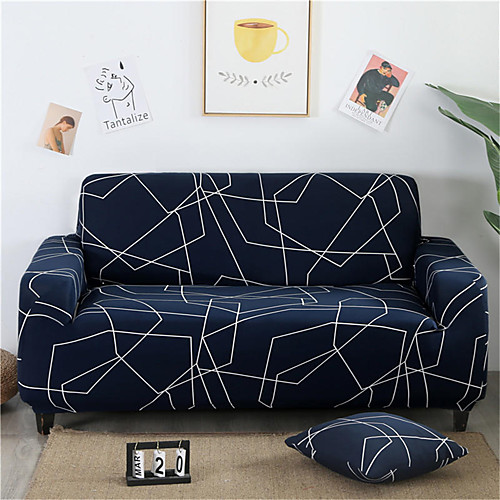 

Linellae Print Dustproof Stretch Slipcovers Stretch Sofa Cover Super Soft Fabric Couch Cover (You will Get 1 Throw Pillow Case as free Gift)