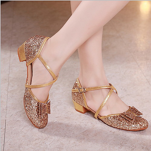 

Women's Modern Shoes Suede Heel Flat Heel Dance Shoes Gold / Silver / Pink