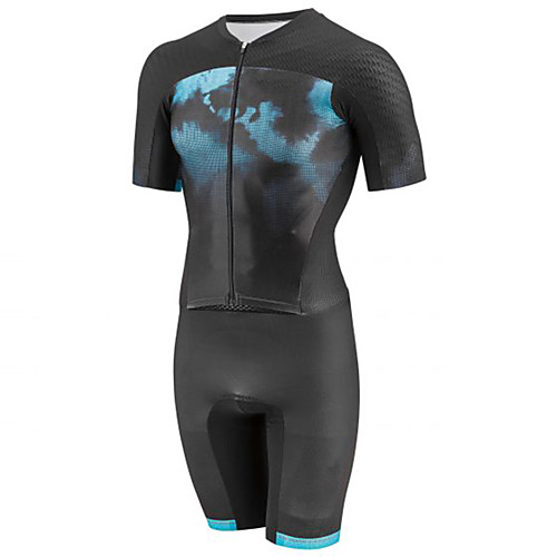 

21Grams Women's Short Sleeve Triathlon Tri Suit Black Patchwork Bike Clothing Suit UV Resistant Breathable Quick Dry Sweat-wicking Sports Patchwork Mountain Bike MTB Road Bike Cycling Clothing Apparel