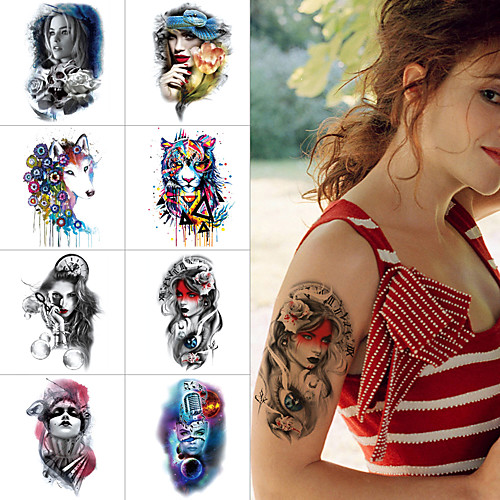 

1 pcs Temporary Tattoos Water Resistant / Waterproof / Safety / Best Quality Face / Body / Hand Water-Transfer Sticker Body Painting Colors