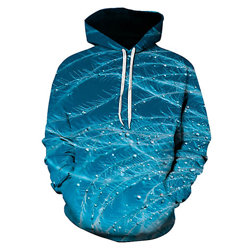 

Men's Casual / Basic Hoodie - 3D Light Blue US32 / UK32 / EU40