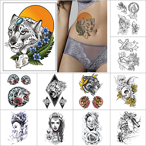 

1 pcs Temporary Tattoos Water Resistant / Waterproof / Safety / Best Quality Face / Body / Hand Water-Transfer Sticker Body Painting Colors