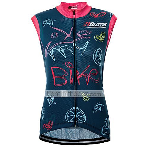 

Malciklo Women's Sleeveless Cycling Jersey Terylene RedBlue Bike Jersey Top Road Bike Cycling Quick Dry Sweat-wicking Sports Clothing Apparel / Micro-elastic / Race Fit / Italian Ink