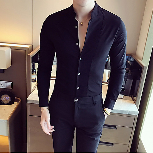 

Men's Daily Shirt - Solid Colored Black