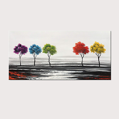 

Oil Painting Hand Painted - Abstract Landscape Pop Art Modern Stretched Canvas