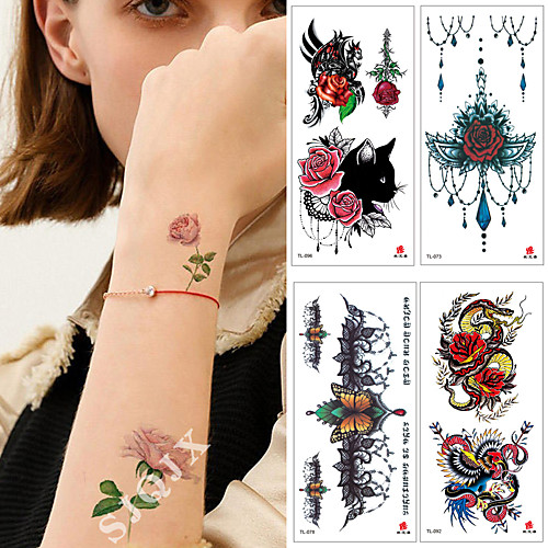 

1 pcs Temporary Tattoos Water Resistant / Waterproof / Safety / Best Quality Face / Body / Hand Water-Transfer Sticker Body Painting Colors