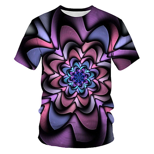 

Men's Holiday Basic T-shirt - Geometric / Galaxy Rainbow