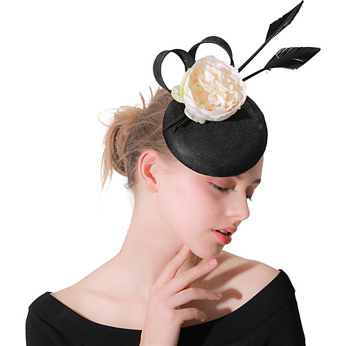 

Headpieces Wedding Polyester Fascinators / Hats / Headwear with Feathers / Fur / Flower 1 Piece Wedding / Party / Evening Headpiece