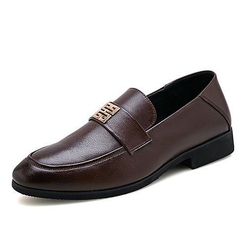 

Men's Faux Leather Spring & Summer Business / Casual Loafers & Slip-Ons Breathable Brown / Black