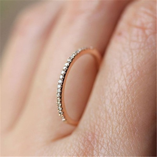 

Women's Ring AAA Cubic Zirconia 1pc Rose Gold Silver Rose Gold Plated Alloy Fashion Wedding Party Jewelry