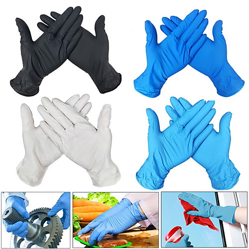

100PCS Disposable Latex Gloves Rubber Gloves Cleaning Gloves Work Gloves