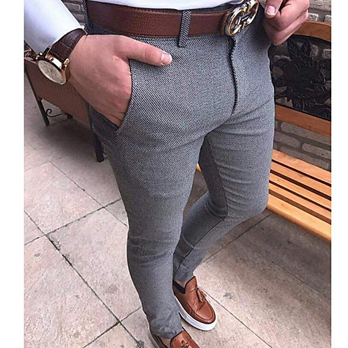 

Men's Basic Chinos Pants - Solid Colored Black Brown Dark Gray US32 / UK32 / EU40 US34 / UK34 / EU42 US36 / UK36 / EU44