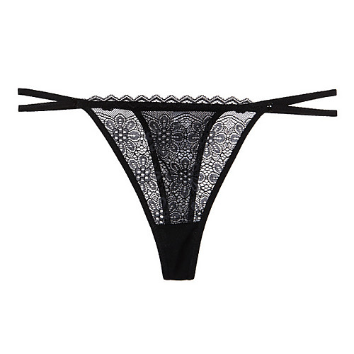 

Women's Lace G-strings & Thongs Panties Low Waist Black Wine Beige One-Size