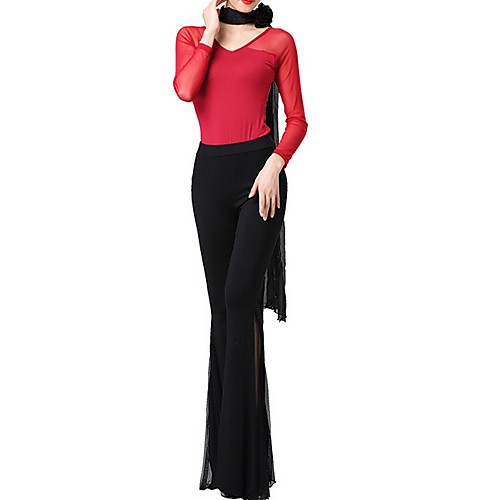 

Ballroom Dance Outfits Women's Training Polyester Split Joint Top