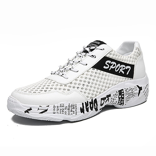 

Men's / Unisex Mesh Fall / Spring & Summer Sporty / Casual Athletic Shoes Running Shoes / Walking Shoes Breathable White / Black