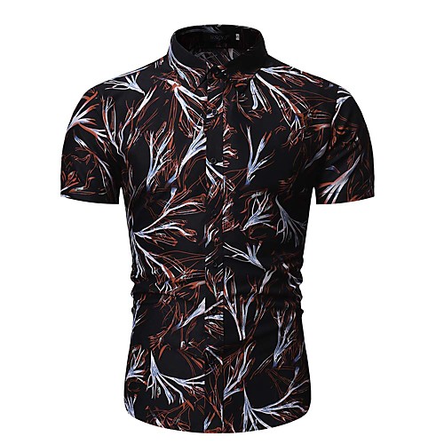 

Men's Holiday Tropical Shirt - Geometric Print Wine