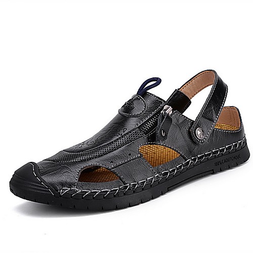 

Men's PU Summer Sandals Non-slipping Brown / Black