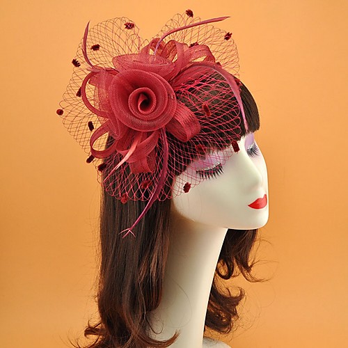 

Net Fascinators with Flower 1 Piece Tea Party / Horse Race Headpiece
