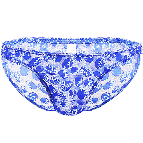 

Men's Lace Briefs Underwear - Normal Low Waist Black Purple Blue M L XL