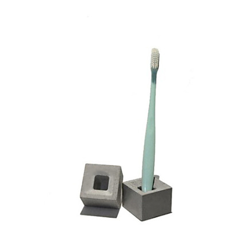 

Nordic Style Cement Fair Faced Concrete Square Toothbrush Holder Domestic Bathroom Toothbrush Holder