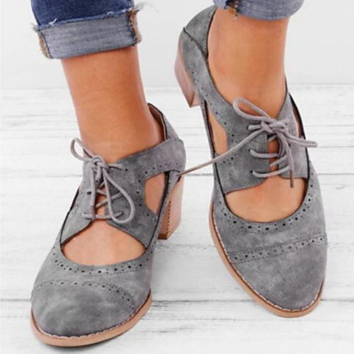 

Women's Heels Chunky Heel Round Toe PU Summer Black / Yellow / Gray