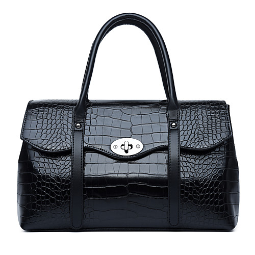 

Women's Buttons PU Top Handle Bag Solid Color Black / Wine / Blue