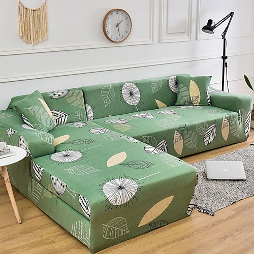 

Nordic Green Elastic Stretch Sofa Cover Single Three Person Combination Sofa Cover