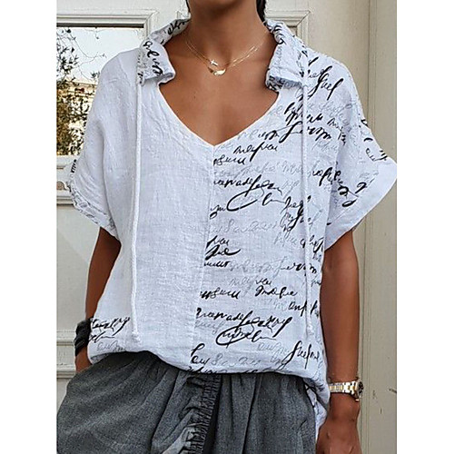 

Women's Daily T-shirt - Letter White