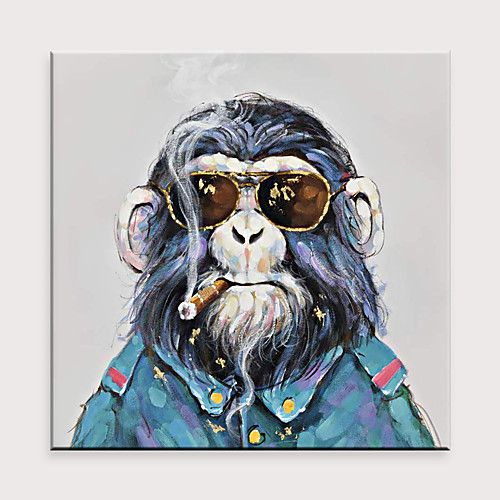 

Abstract Animals Pop Cool Chimp Art Fabric Canvas Pure Hand Painted Oil Painting for Living Room Decor