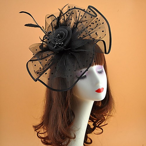 

Net Fascinators with Solid 1 Piece Wedding / Tea Party Headpiece