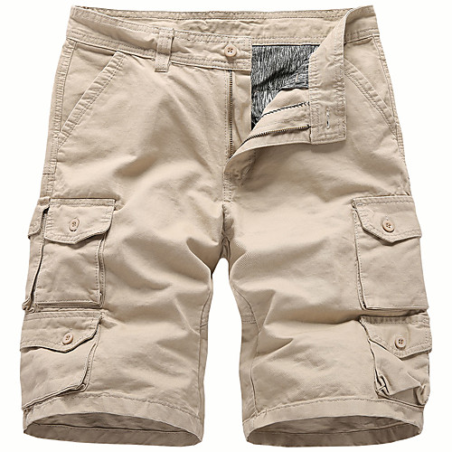 

Men's Street chic / Military Shorts Pants - Solid Colored / Tropical Black, Patchwork Black Army Green Navy Blue US34 / UK34 / EU42 US36 / UK36 / EU44 US40 / UK40 / EU48