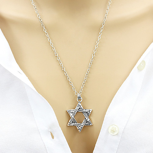 

Women's Pendant Necklace Necklace Friends European Romantic Casual / Sporty Sweet Chrome Silver 55 cm Necklace Jewelry 1pc For Street Festival