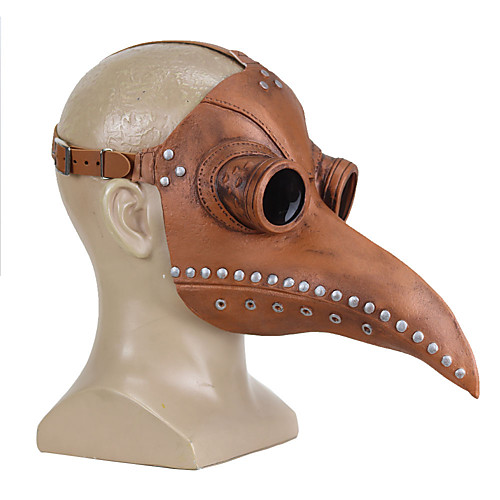 

Plague Doctor Halloween Black Faux Leather Bird Death Doctors Facial Cover Costume Accessory