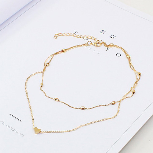 

Women's Pendant Necklace Necklace Friends European Romantic Casual / Sporty Sweet Chrome Gold Silver 35 cm Necklace Jewelry 1pc For Street Festival