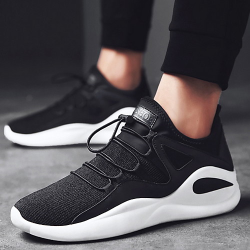 

Men's Mesh Fall & Winter Sporty Athletic Shoes Black and White / Black