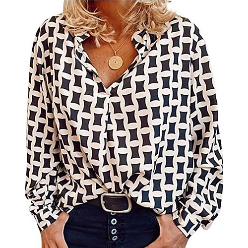 

Women's Daily Shirt - Geometric Red