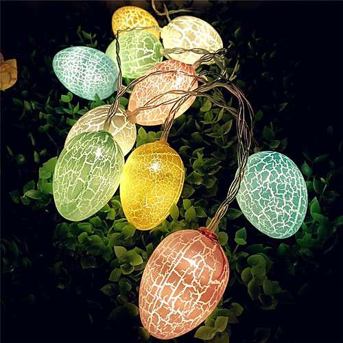 

1pcs Set Easter Eggs 10 LED 1.5m String Lights Happy Easter Decoration Lights Warm White Easter Home Decoration