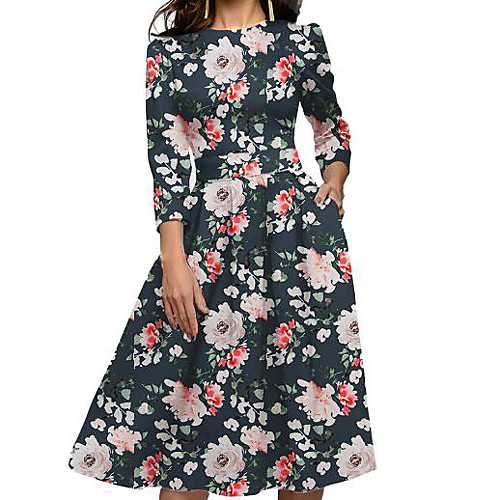 

Women's Green Dress Sheath Print S M