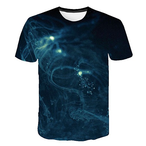 

Men's Daily T-shirt - 3D Print Navy Blue