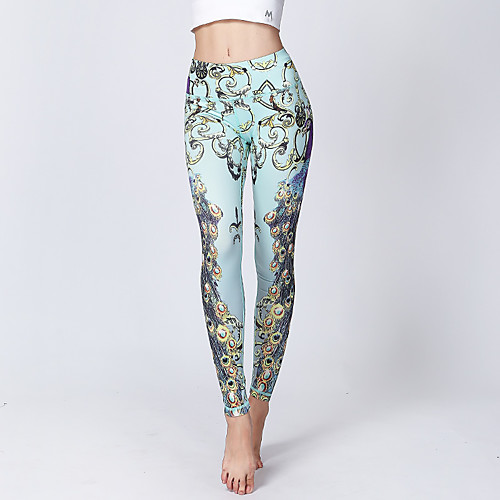 

Activewear Yoga Women's Training / Daily Wear POLY / Milk Fiber Pattern / Print / Gore Natural Pants