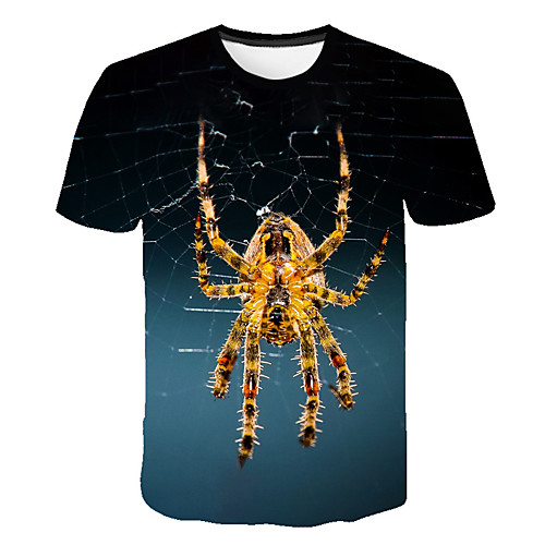 

Men's Daily Sports Street chic / Exaggerated T-shirt - Geometric / 3D / Animal Print Black