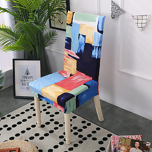 

Chair Cover Geometric Printed Polyester Slipcovers